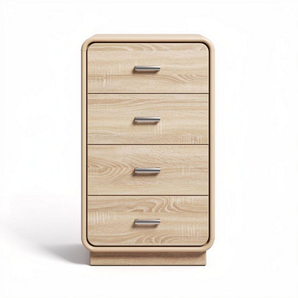 Wooden four-drawer storage cabinet for bedroom or living room 45 x 40 x 90cm
