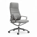 Ergonomic office chair with adjustable height gray fabric upholstery 60 x 60 x 110cm