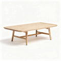 Rectangular oak coffee table with tapered legs 120 x 75 x 40cm